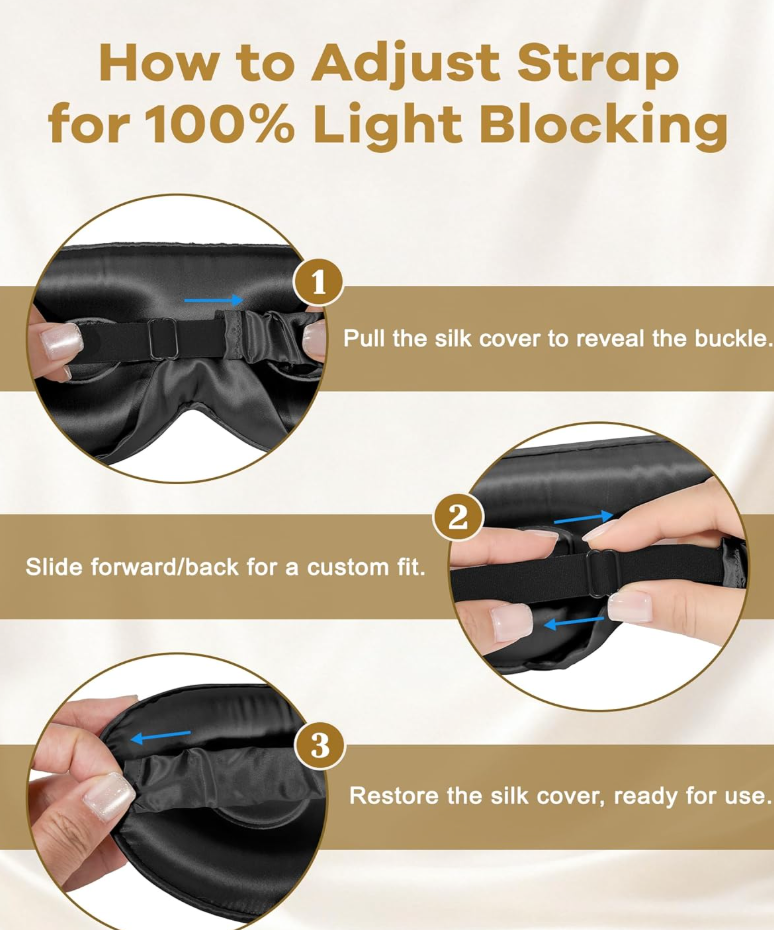 CONTOURED SILK EYE MASK